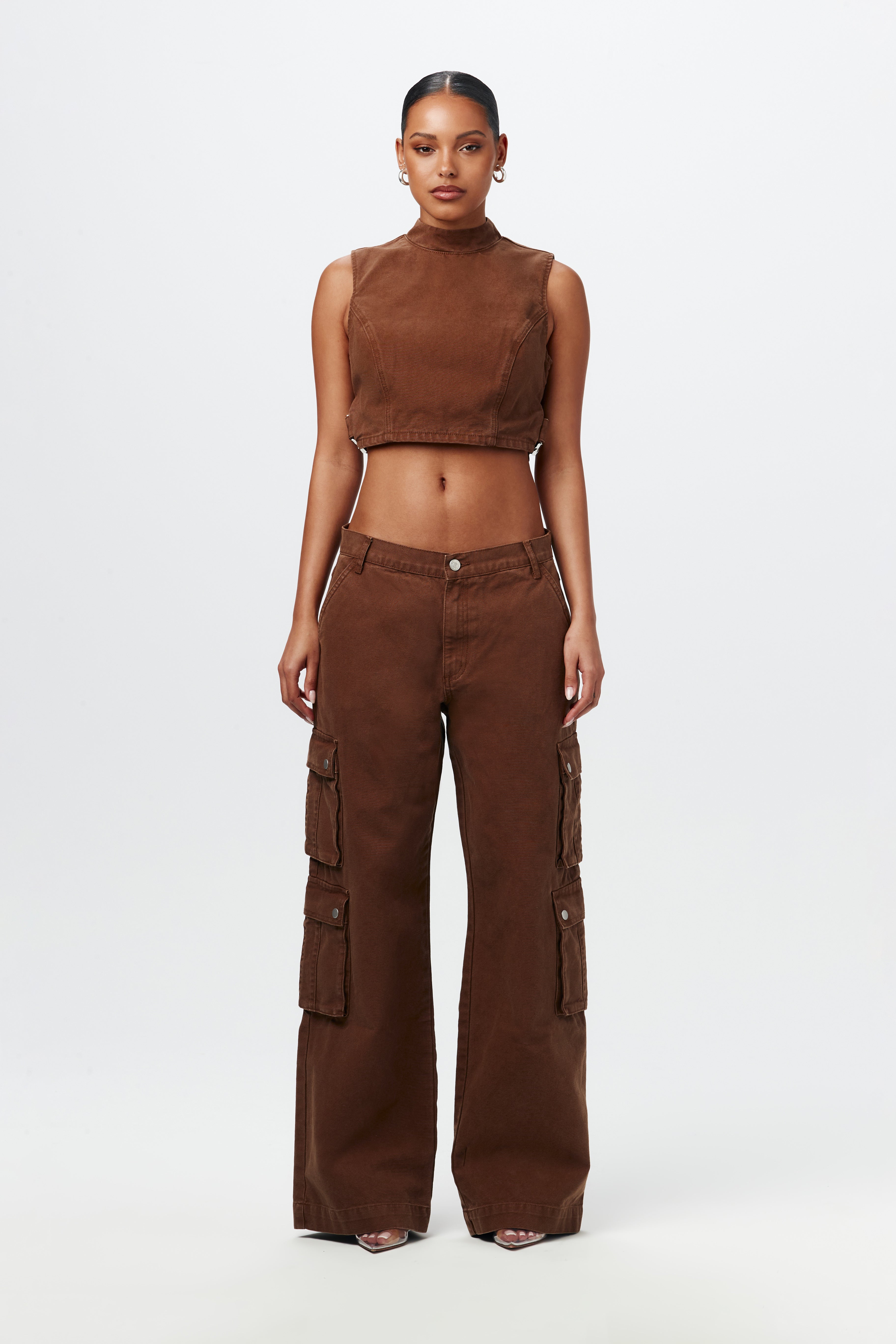 Cargo wide leg pants hotsell