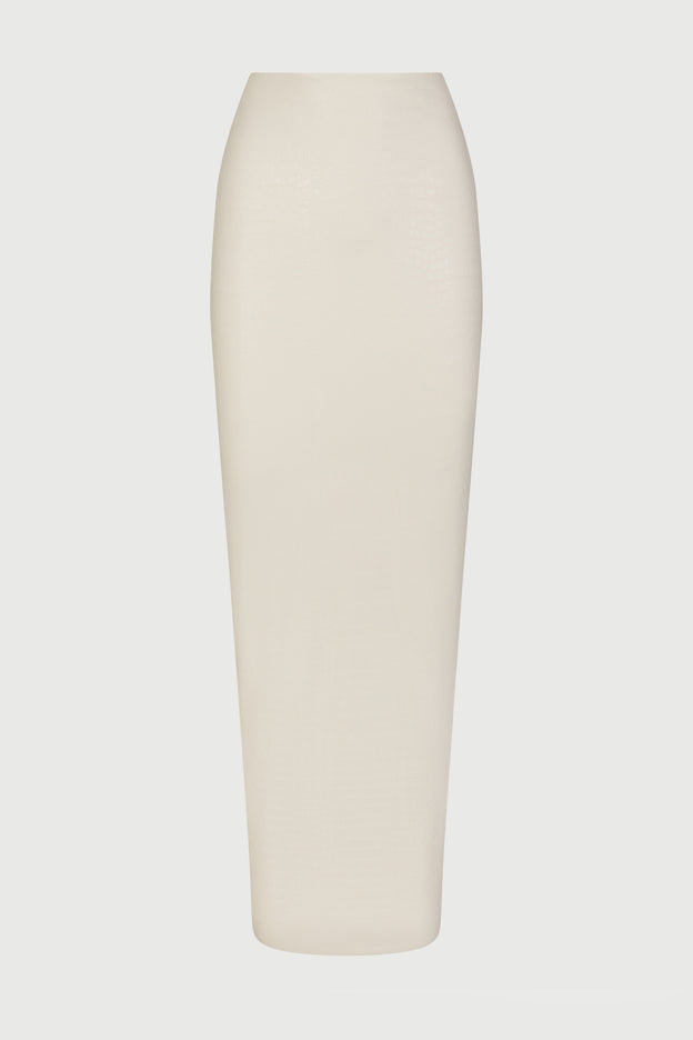 Croc Zip Up Maxi Skirt