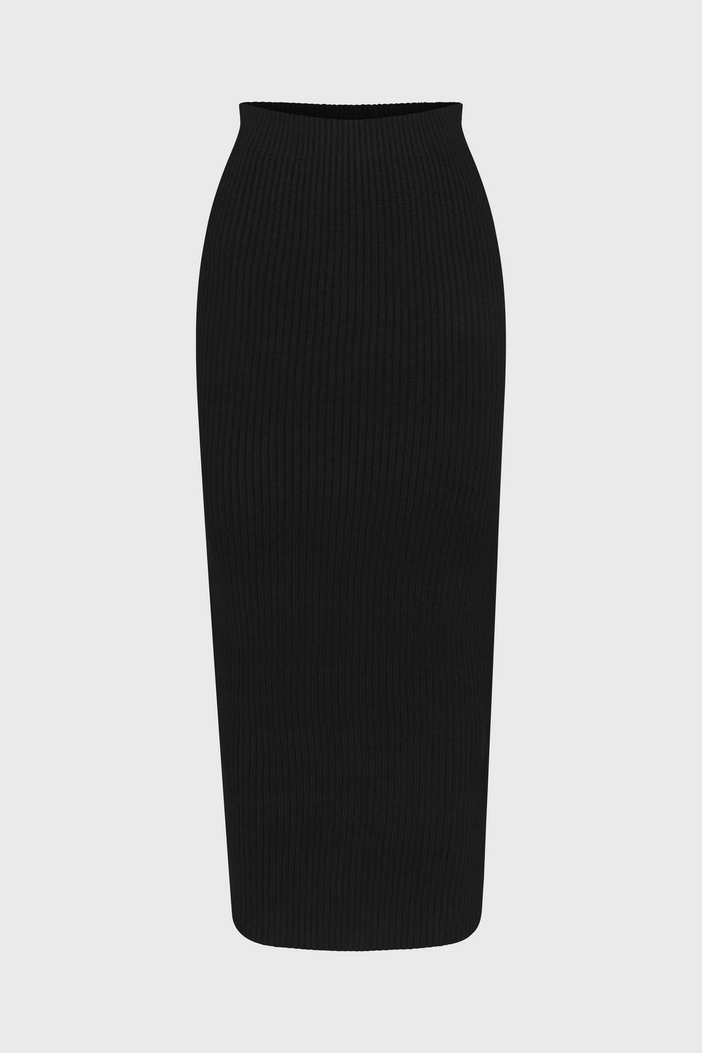 Ribbed High Waist Maxi Skirt