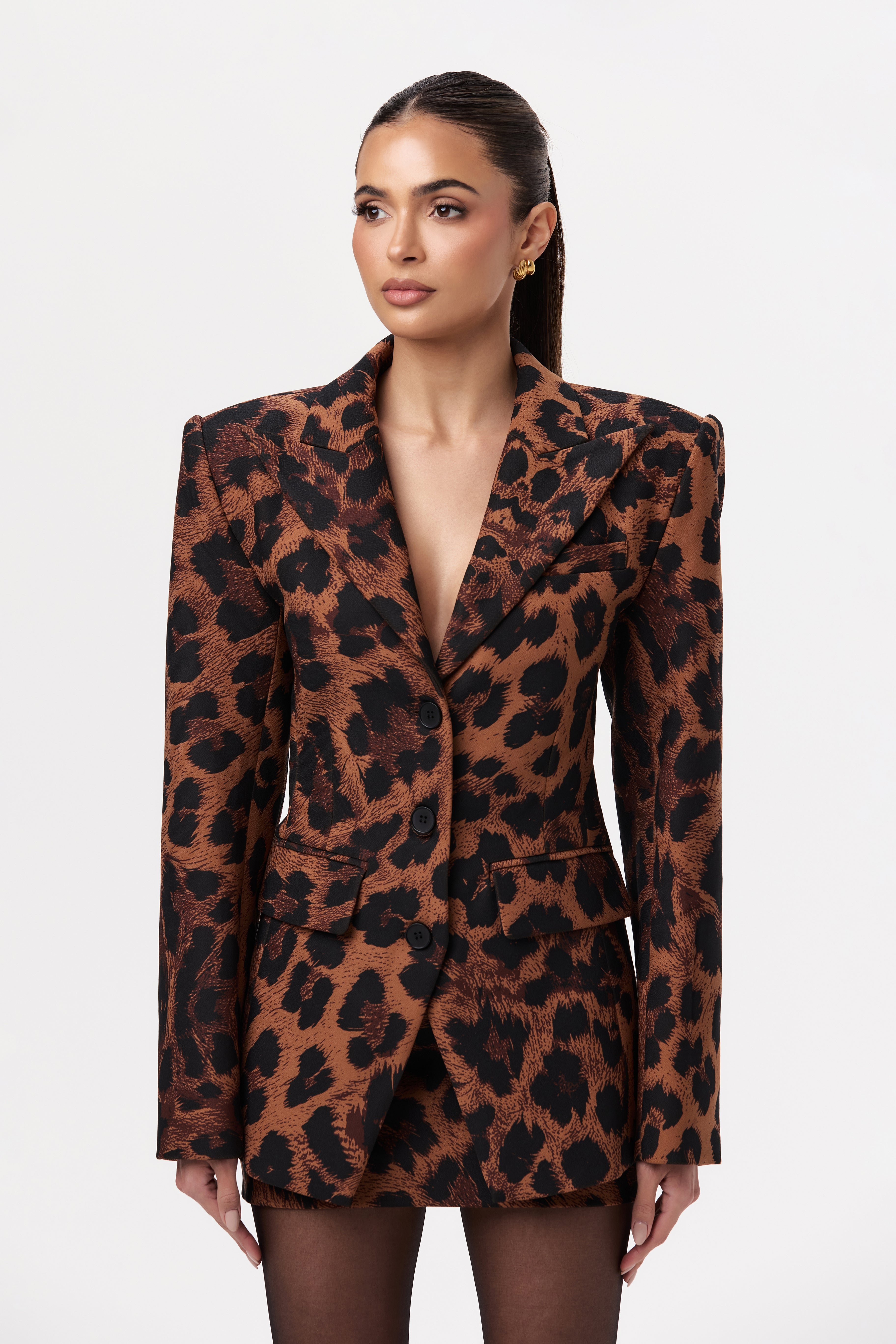 Suiting Power Shoulder Blazer