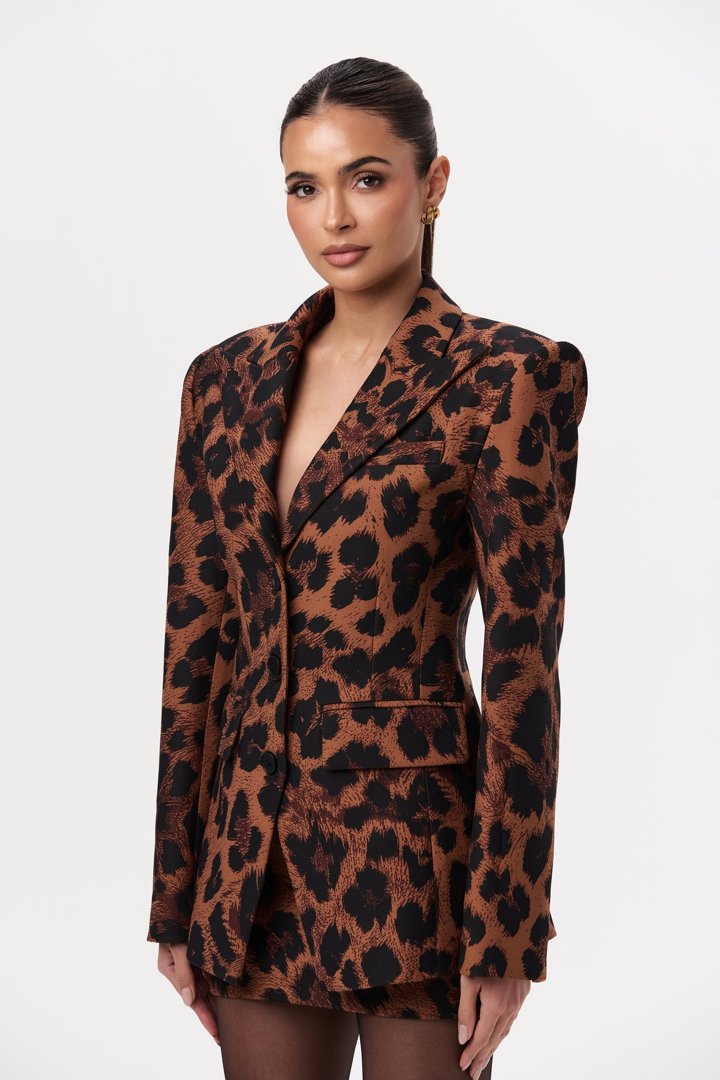 Suiting Power Shoulder Blazer