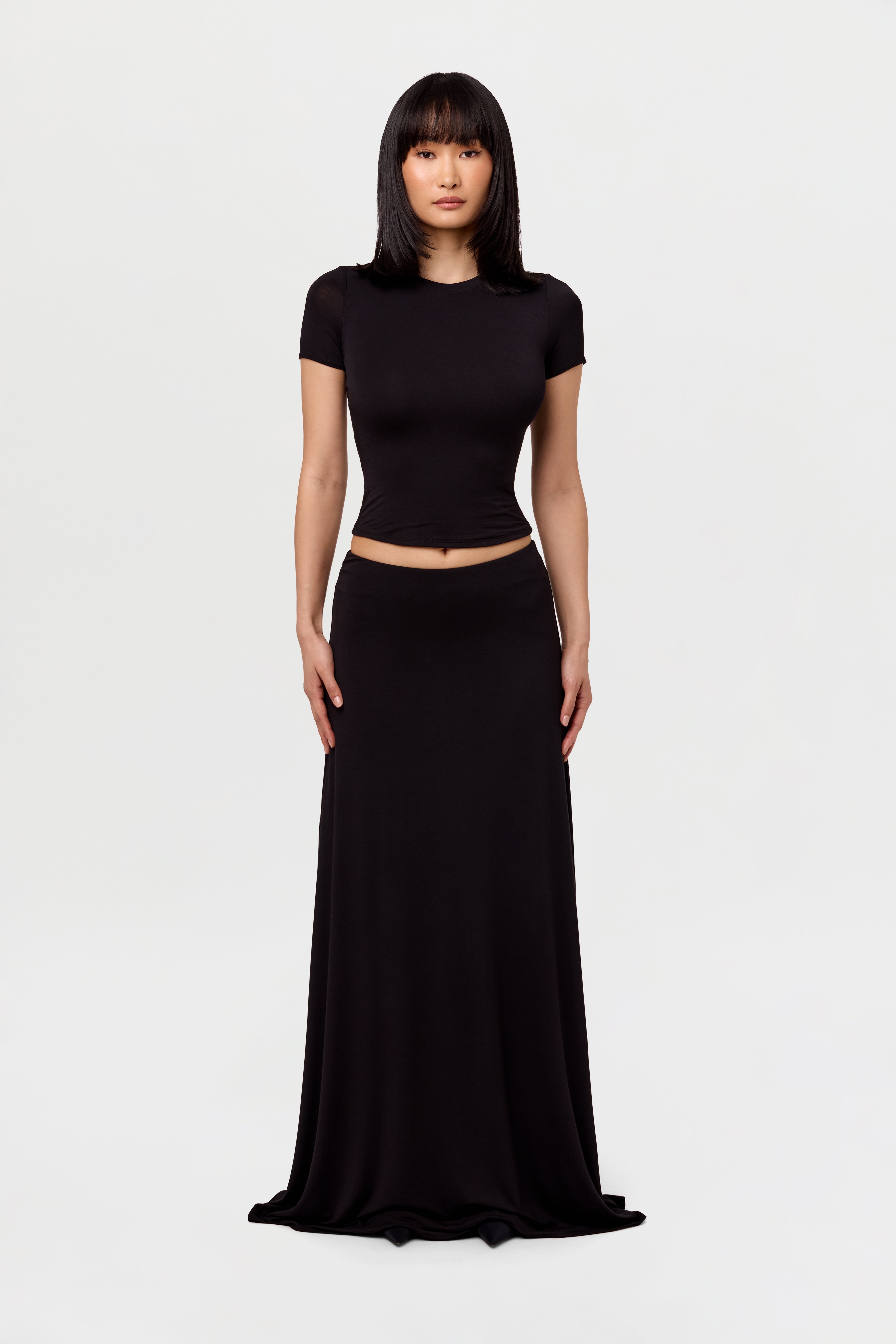 Modal Scoop Waist Maxi Skirt