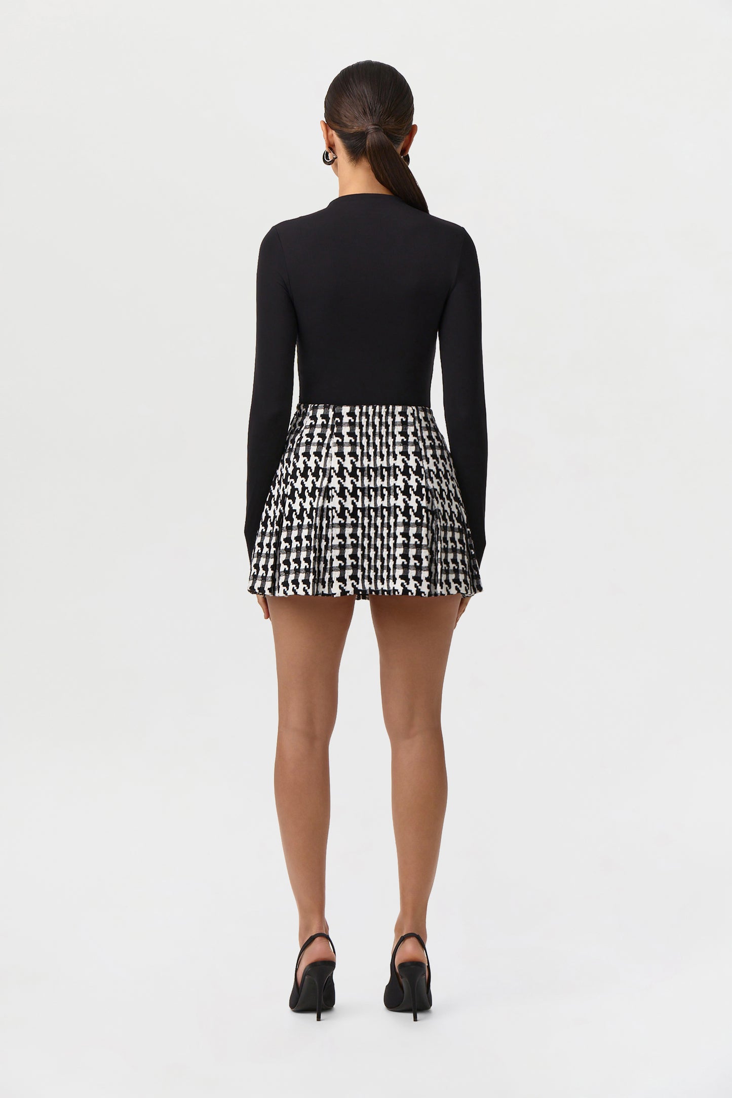 Jacquard Houndstooth Mini Skirt