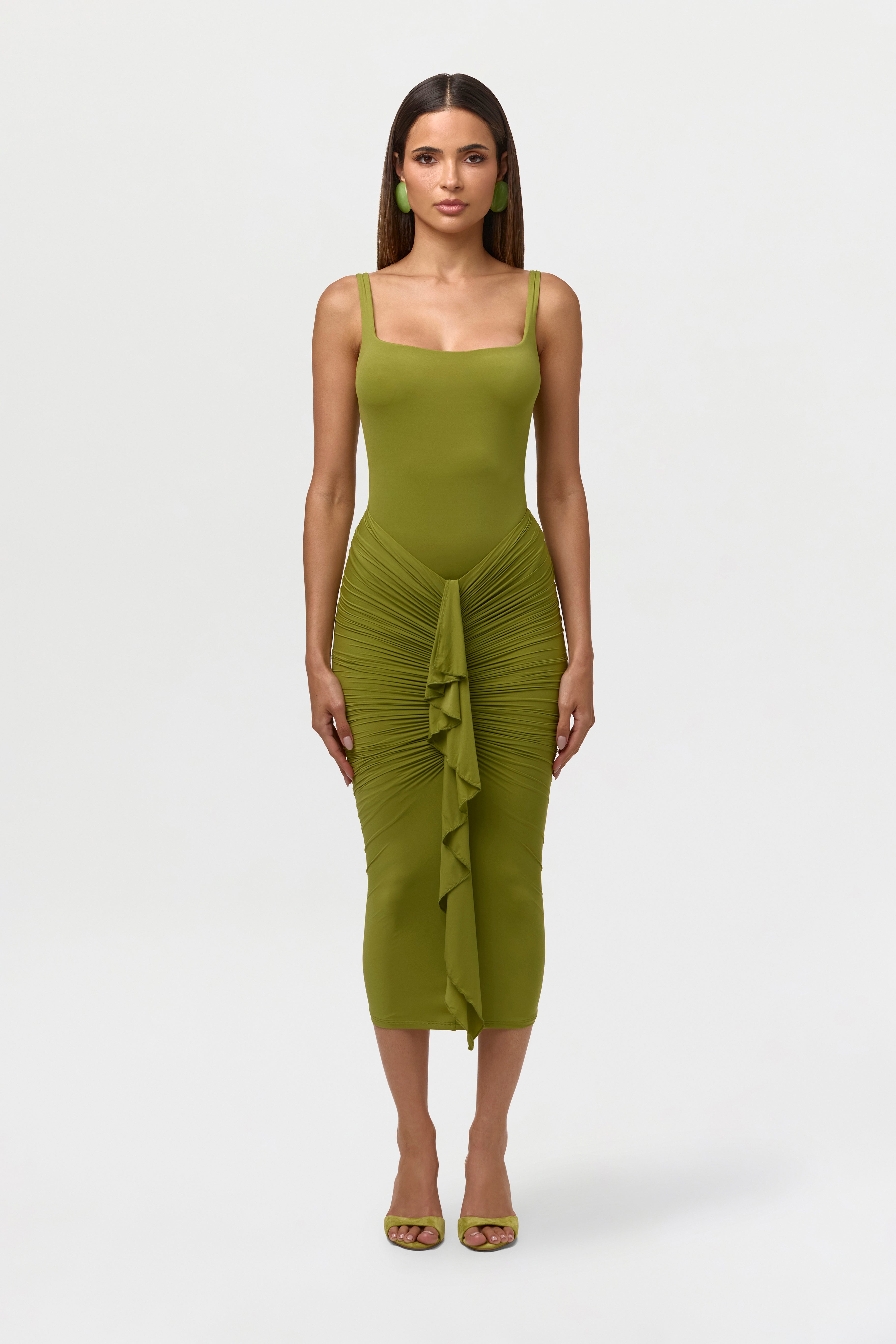 Naked Drape Midi Skirt