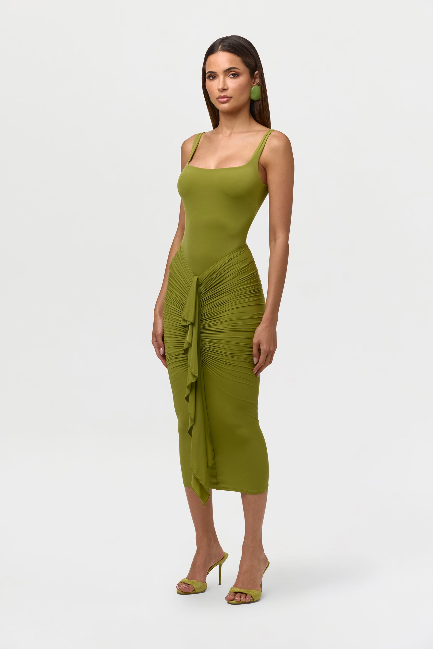 Naked Drape Midi Skirt