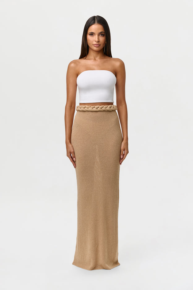 Knit Braid Maxi Skirt