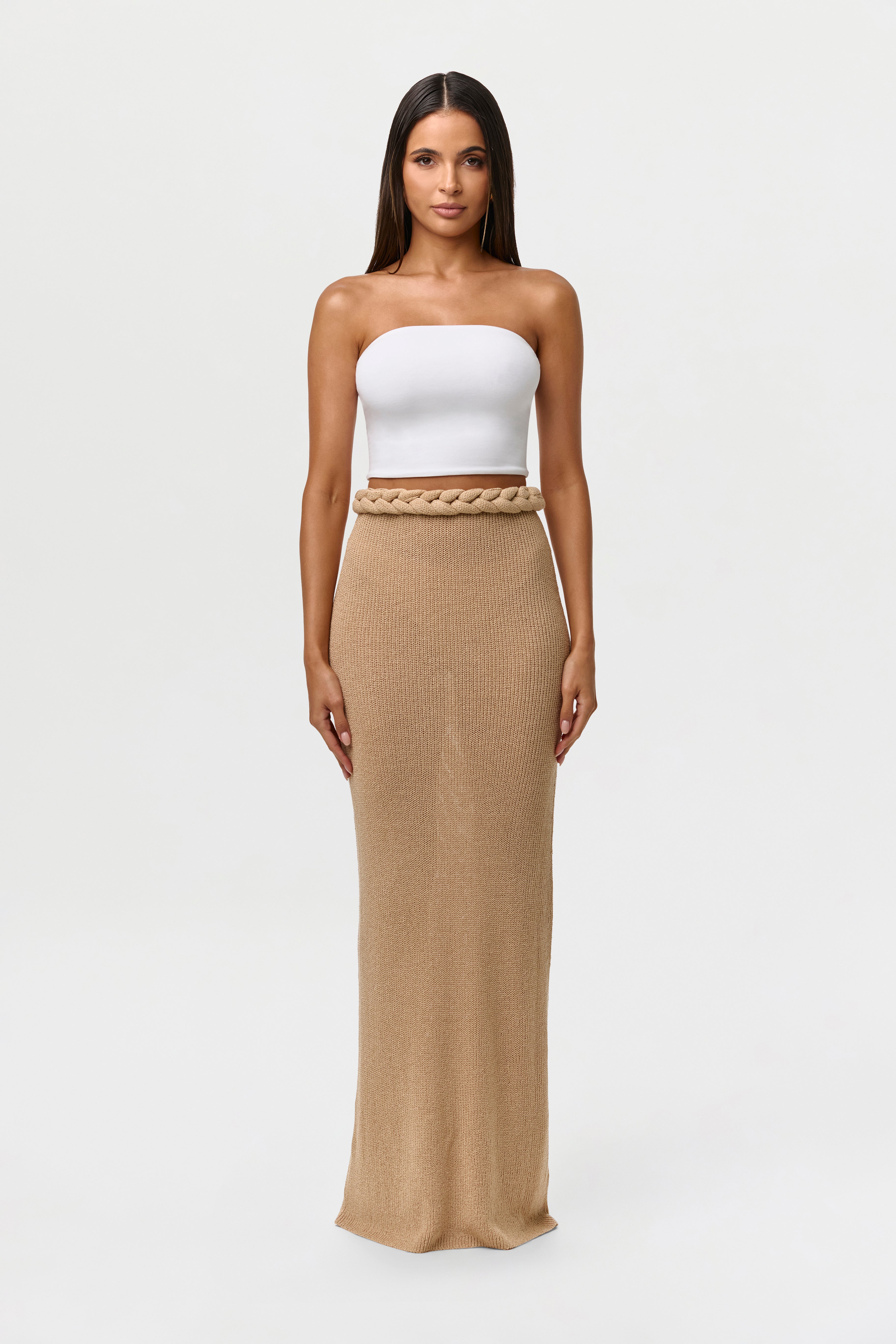 Knit Braid Maxi Skirt