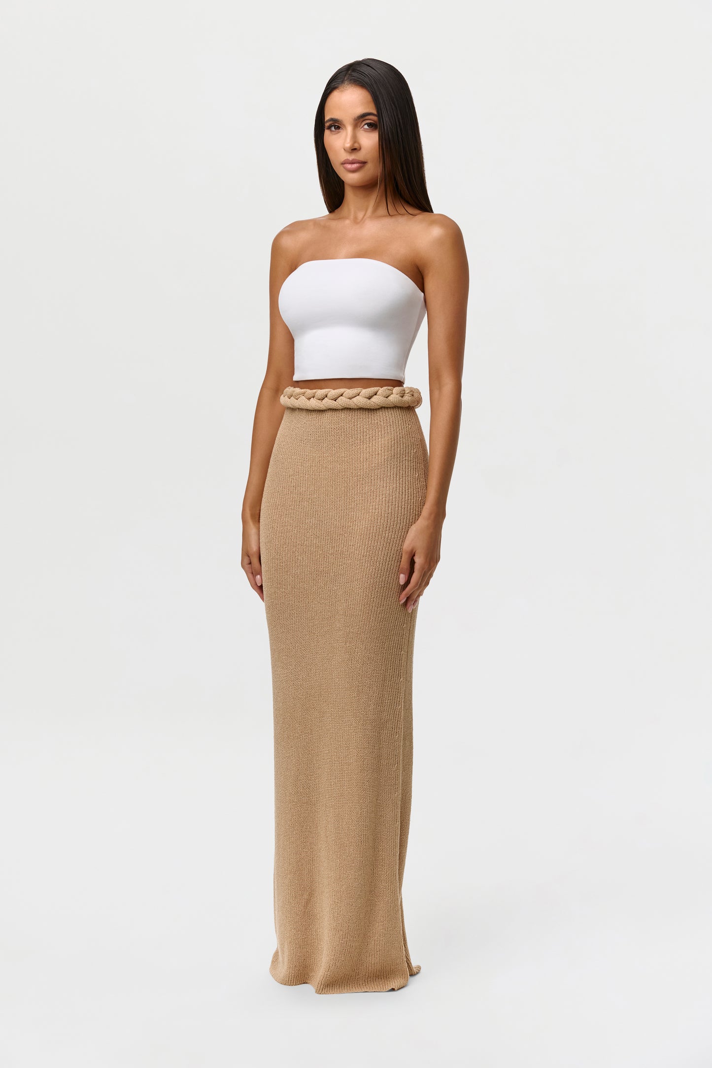 knit plaiting dress Knit Braid Maxi Skirt – Naked Wardrobe