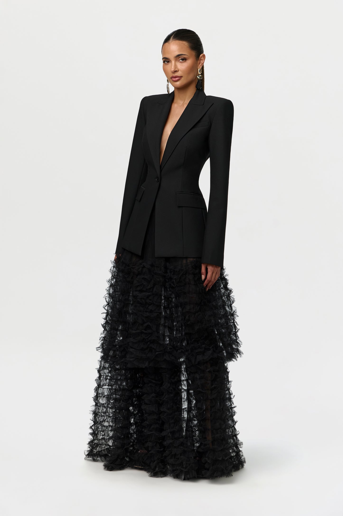 Mesh Tulle Maxi Skirt