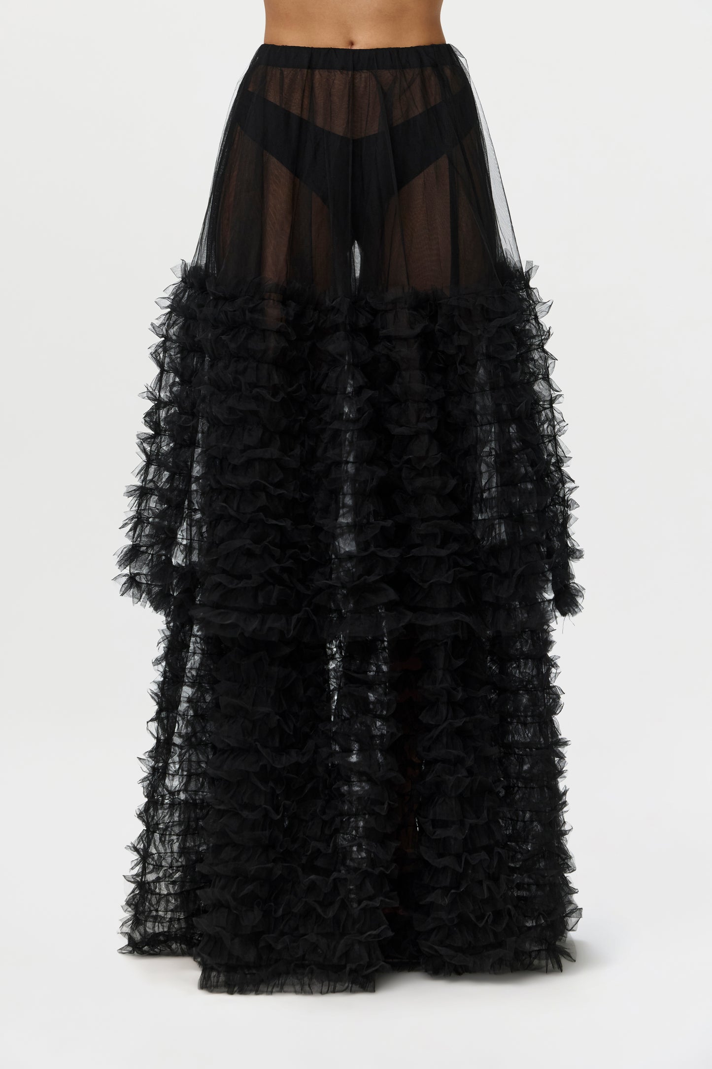 Mesh Tulle Maxi Skirt