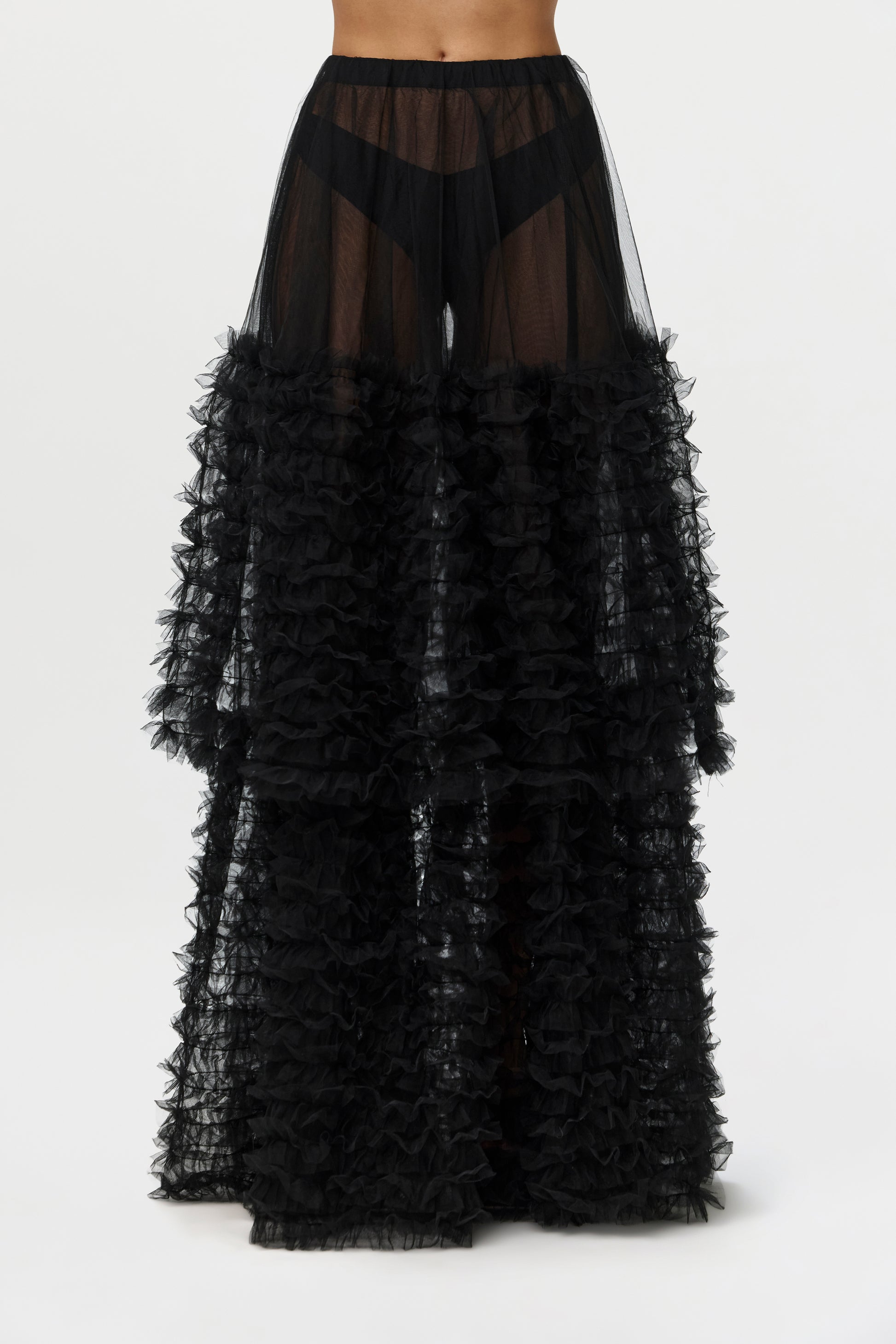 Mesh Tulle Maxi Skirt