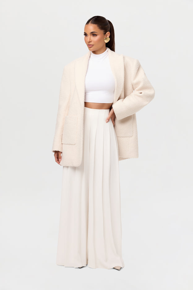 Pleated Wide Leg Pant