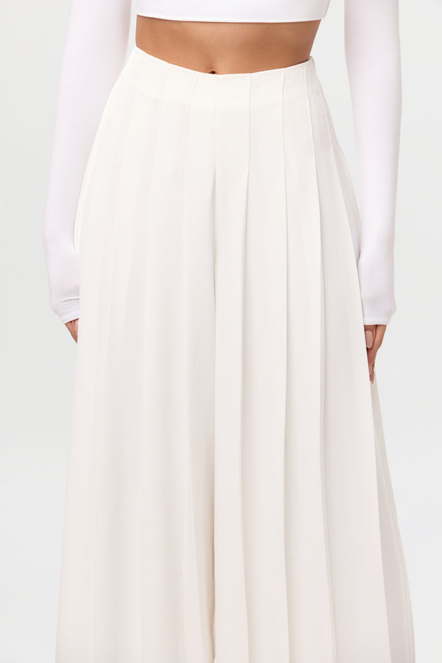 Pleated Wide Leg Pant