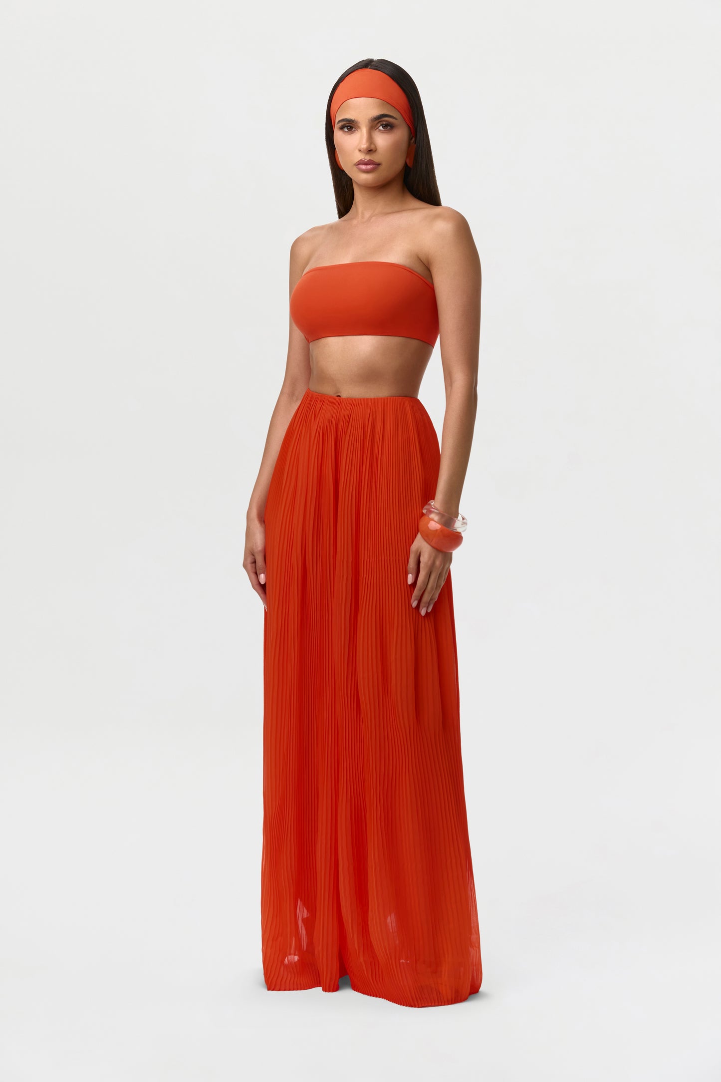 Tangerine Naked Bandeau Top