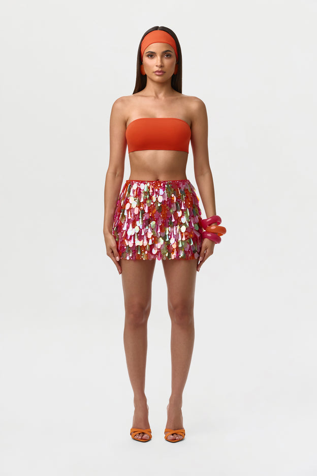 Sequin High Waist Mini Skirt