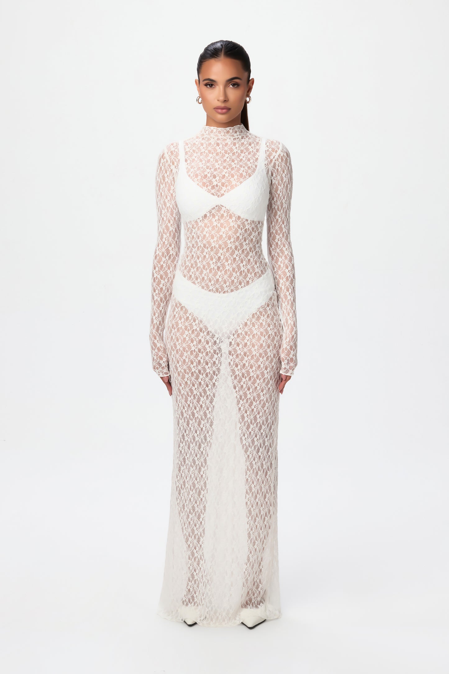 Stretch Lace Maxi Dress