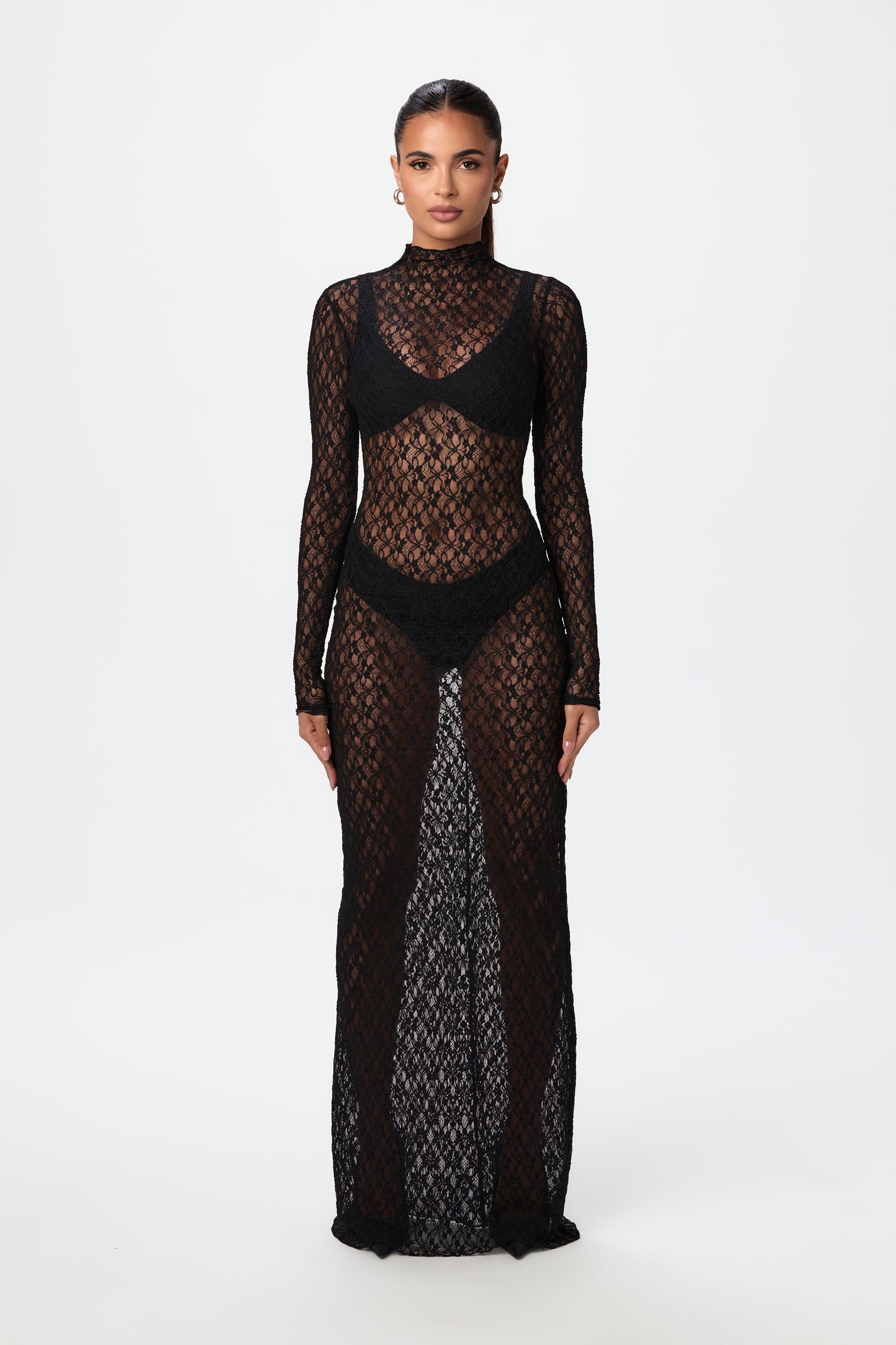 Stretch Lace Maxi Dress