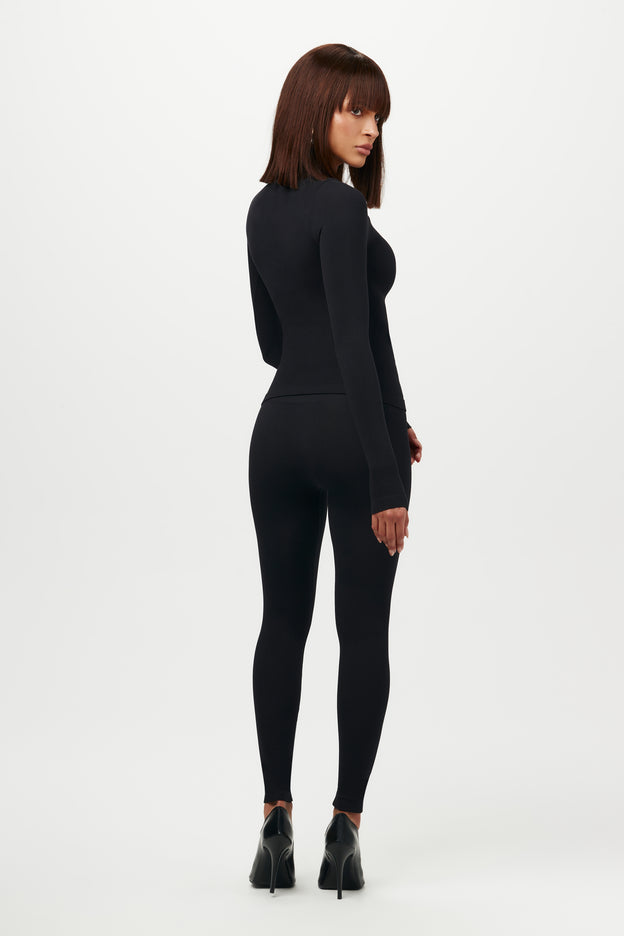 Sculpt Seamless Crewneck Ribbed Top