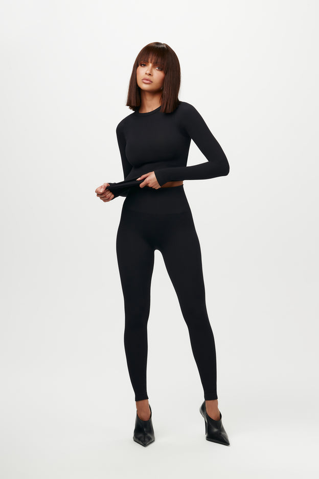Sculpt Seamless Crewneck Ribbed Top