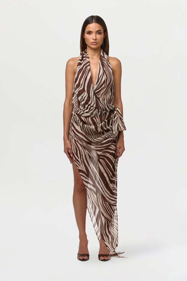 Chiffon Wrap Halter Top