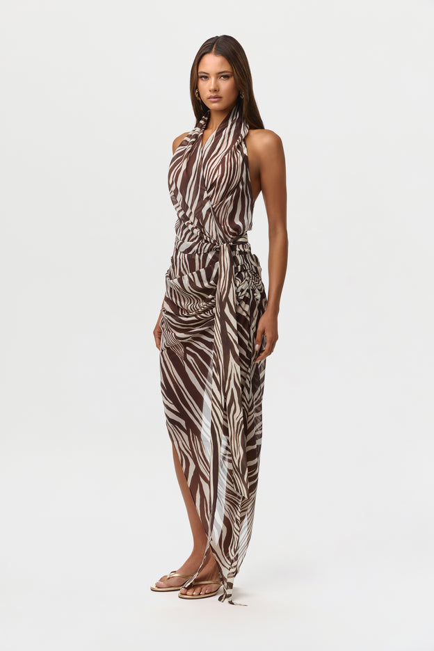 Chiffon Wrap Halter Top
