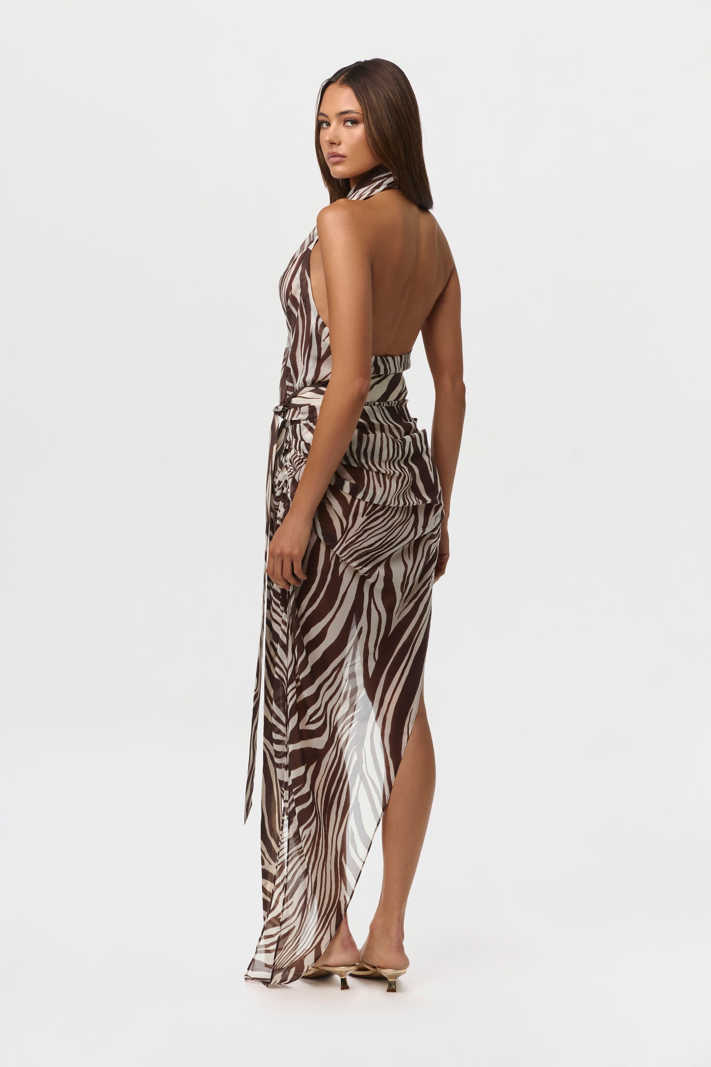 Chiffon Wrap Halter Top
