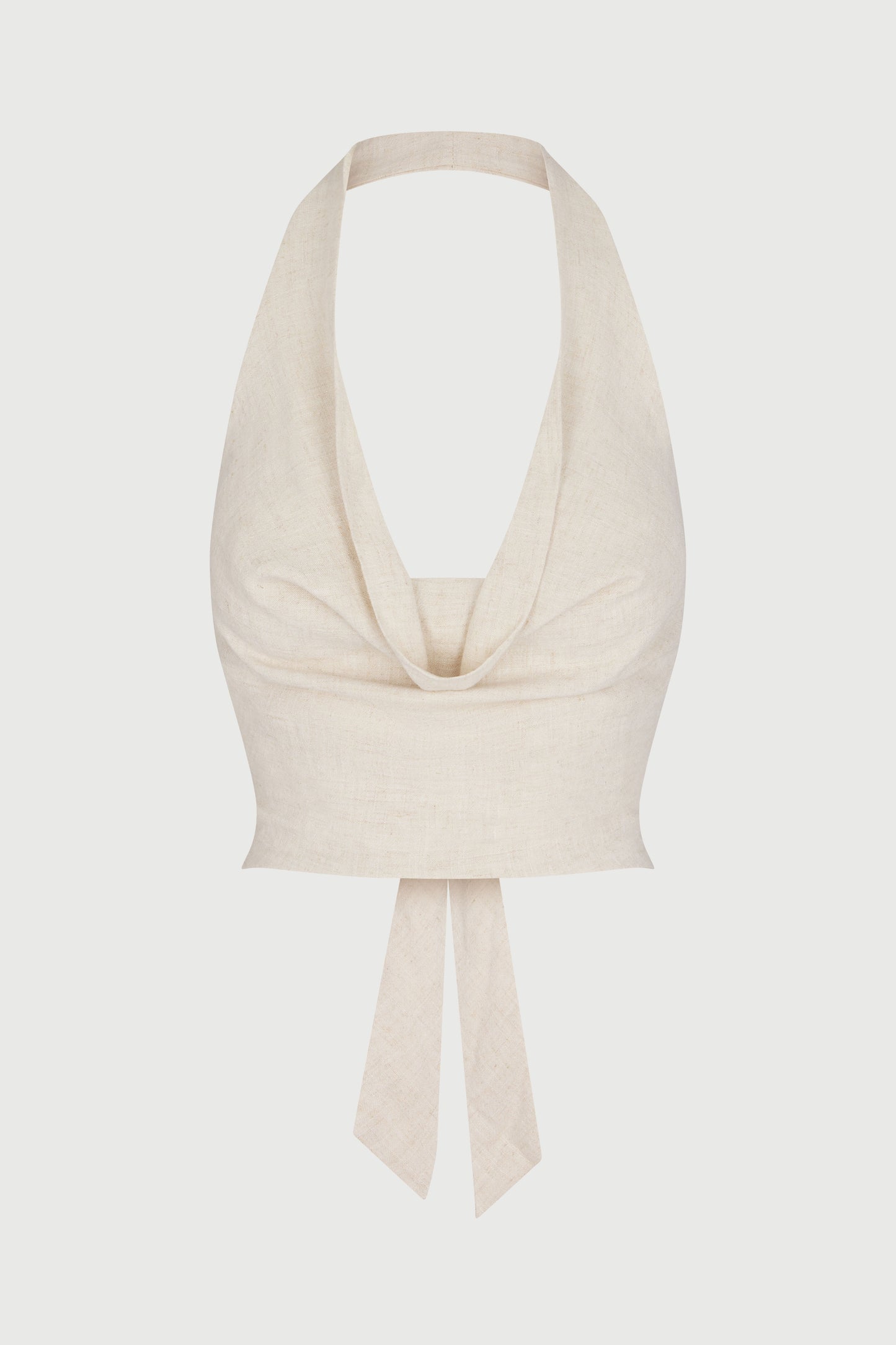 Linen Cowl Halter Top