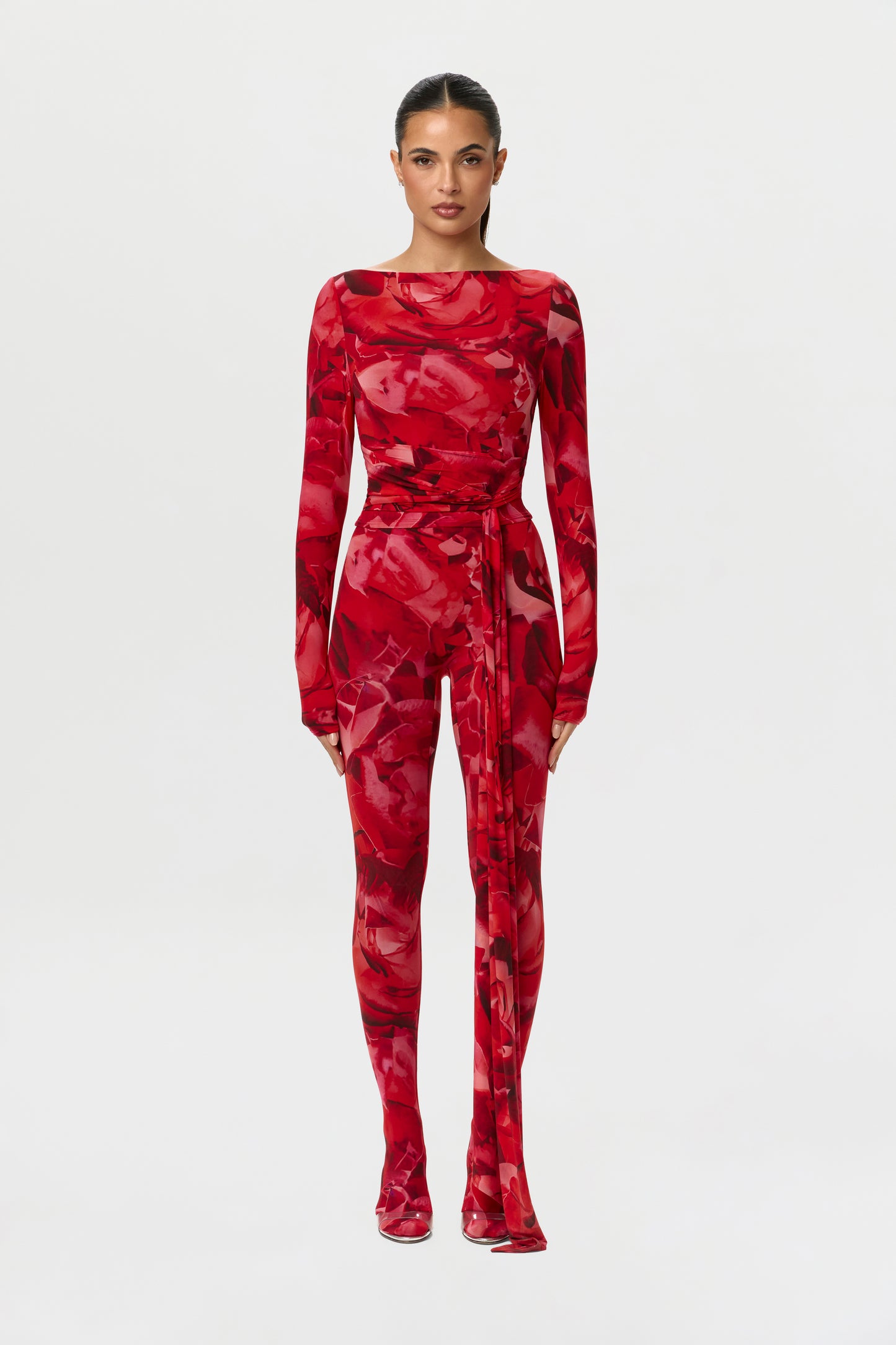 Bare Body Print Closed Toe Leggings Petite