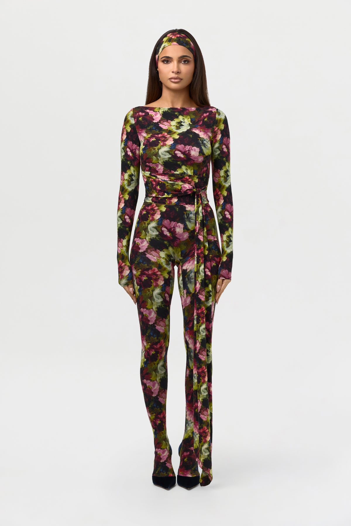 Naked Print Closed Toe Leggings
