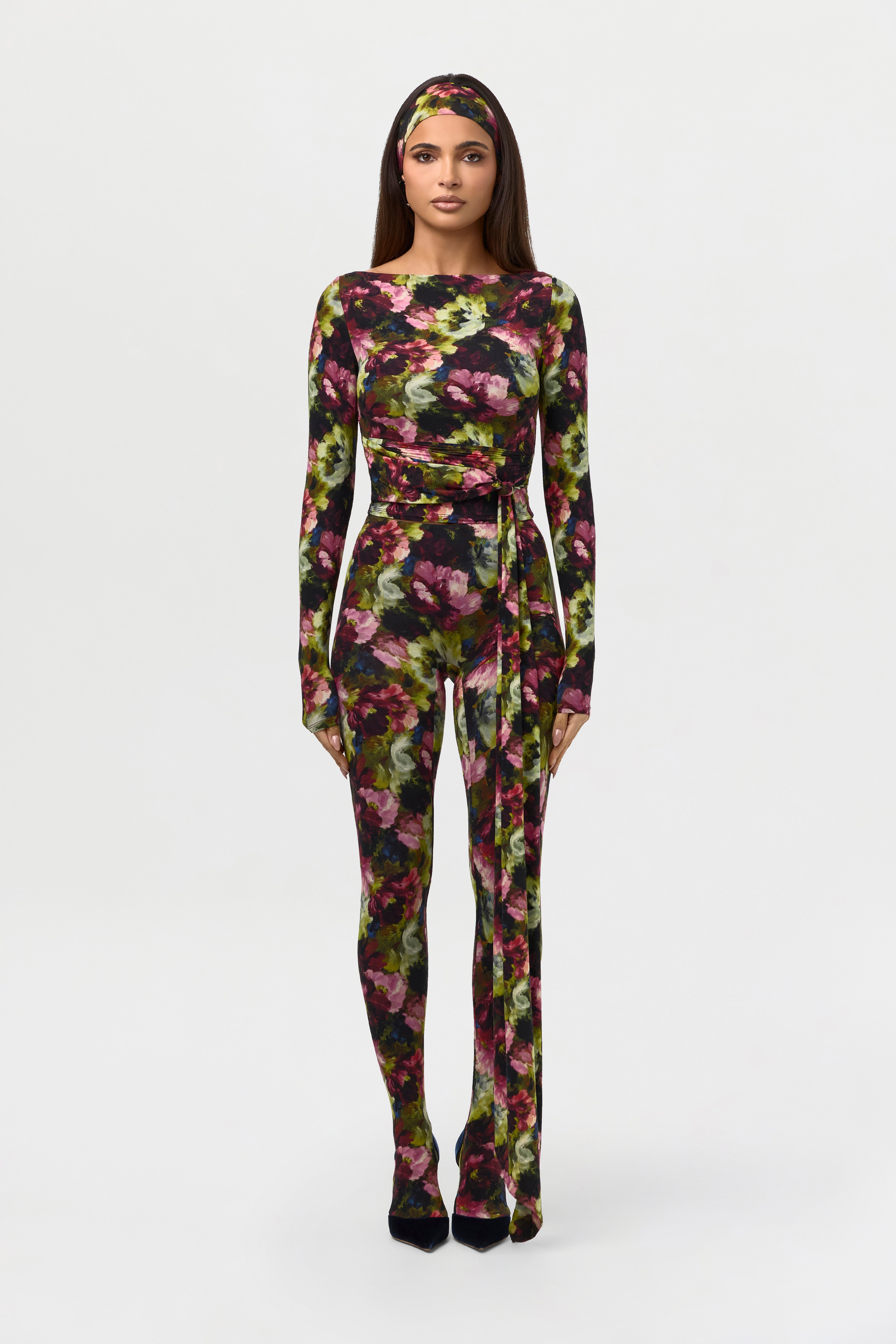 Naked Print Closed Toe Leggings