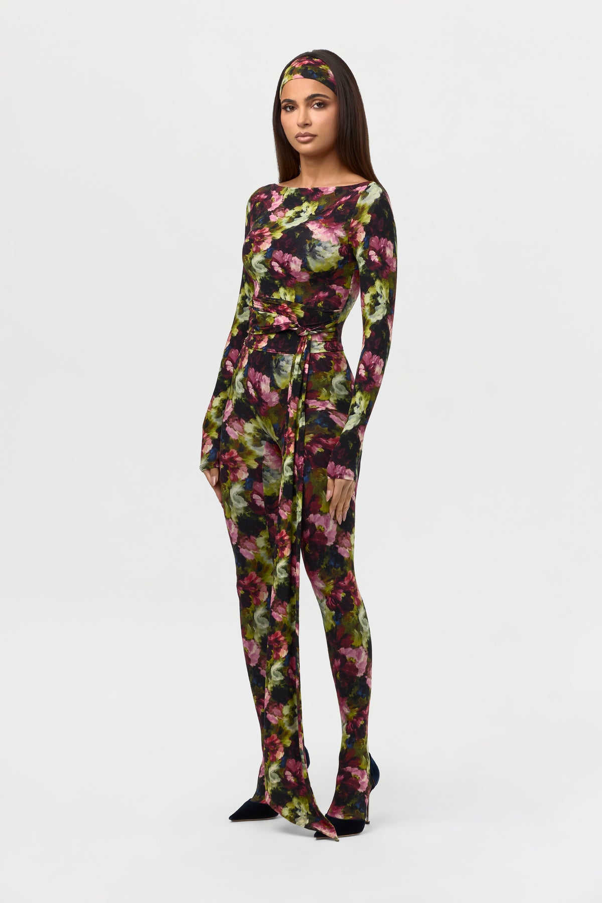Naked Print Closed Toe Leggings Petite