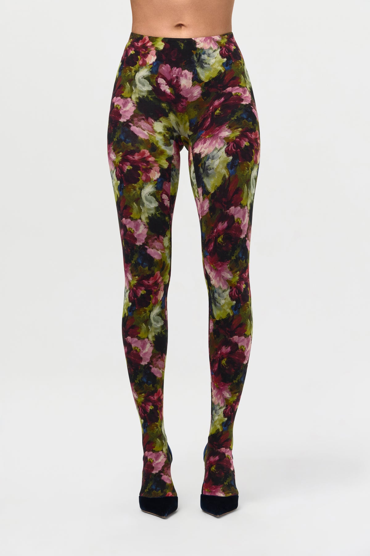 Naked Print Closed Toe Leggings Petite