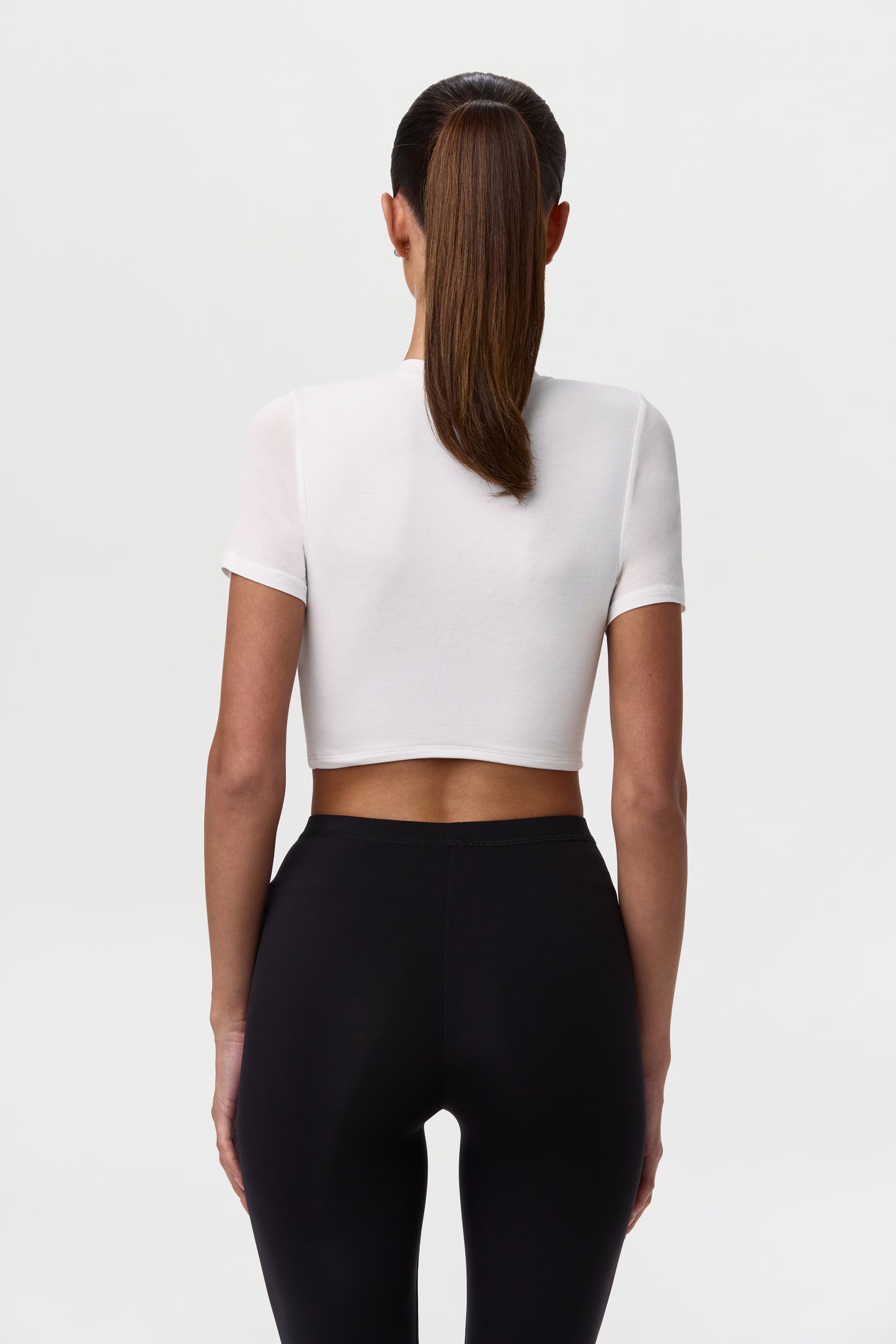 Micro Modal Cropped Short Sleeve Top