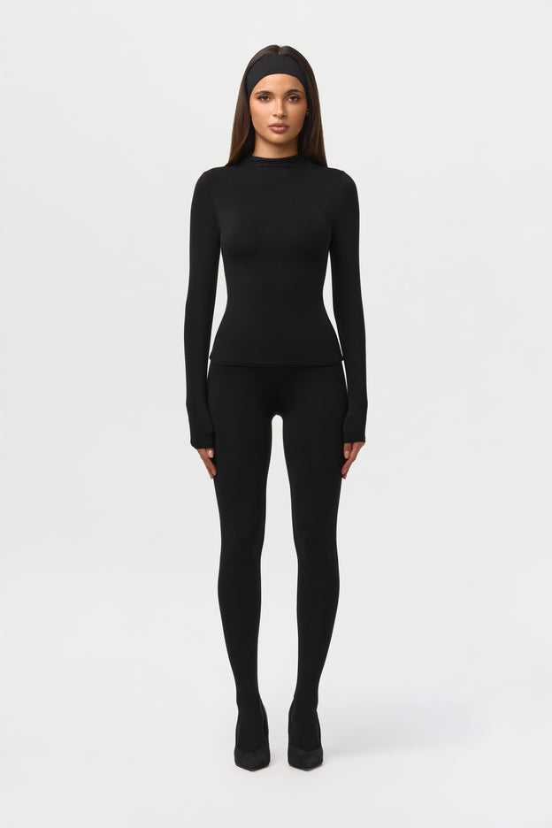 Naked Mock Neck Top