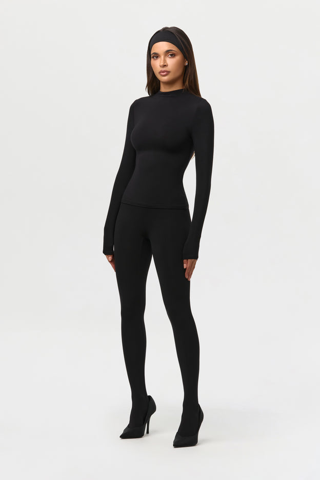 Naked Mock Neck Top