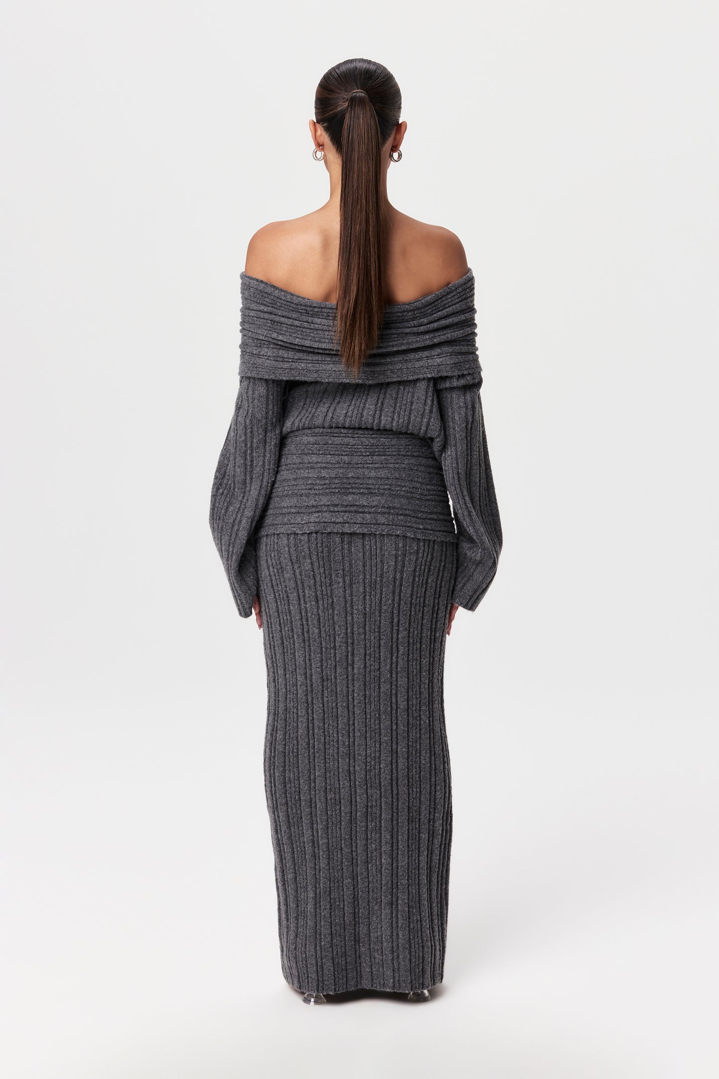 Off-Shoulder Ribbed Sweater