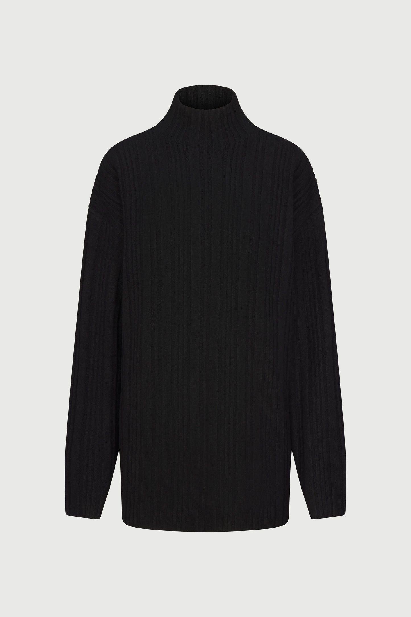 Ribbed-Knit Oversized Sweater Top