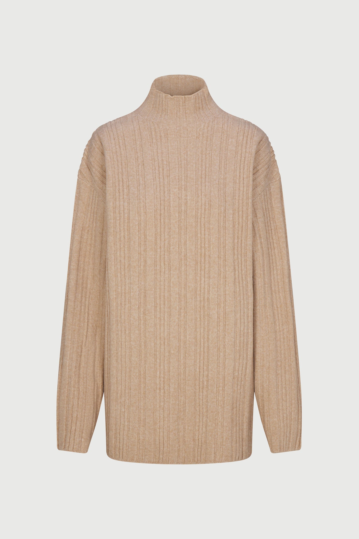 Ribbed-Knit Oversized Sweater Top