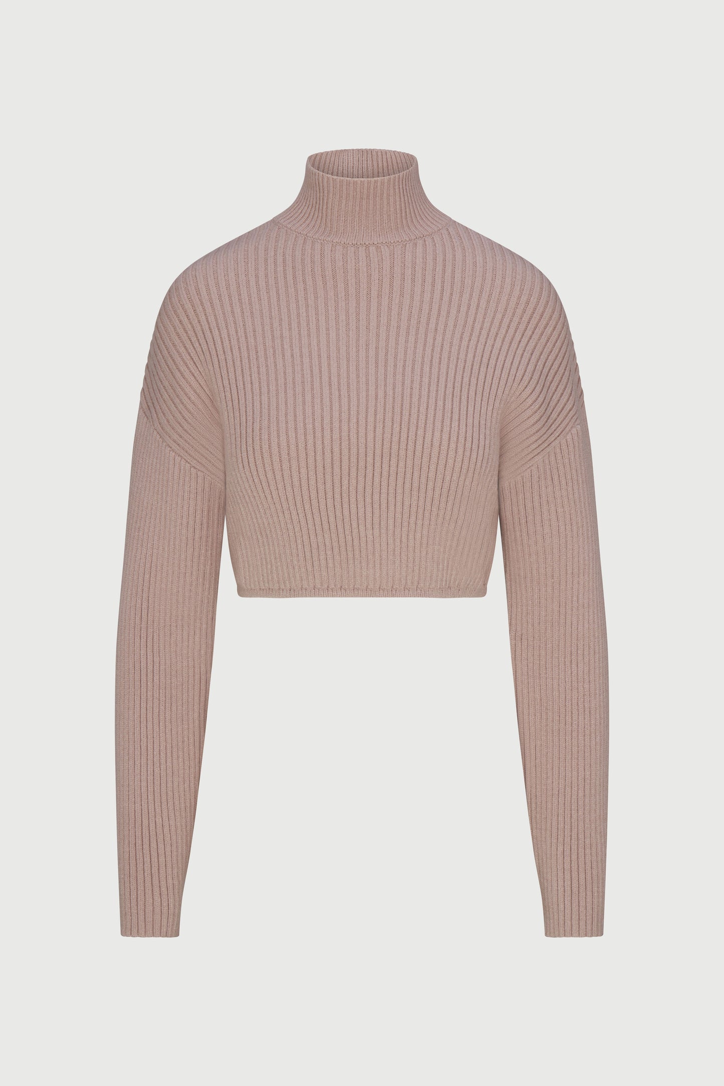 Knit Turtleneck Cropped Sweater Top