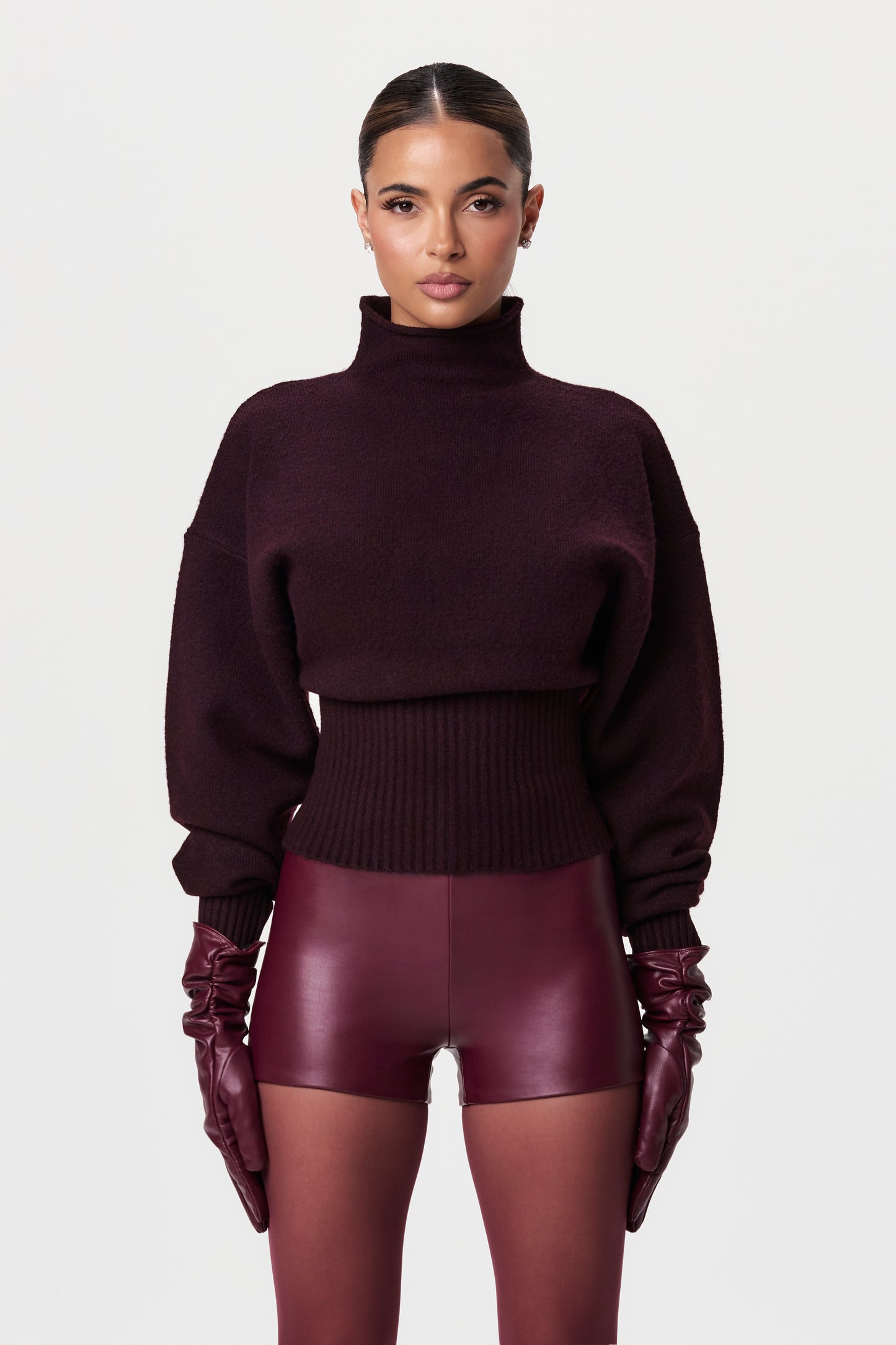 Ribbed-Knit Sculpt Sweater Top