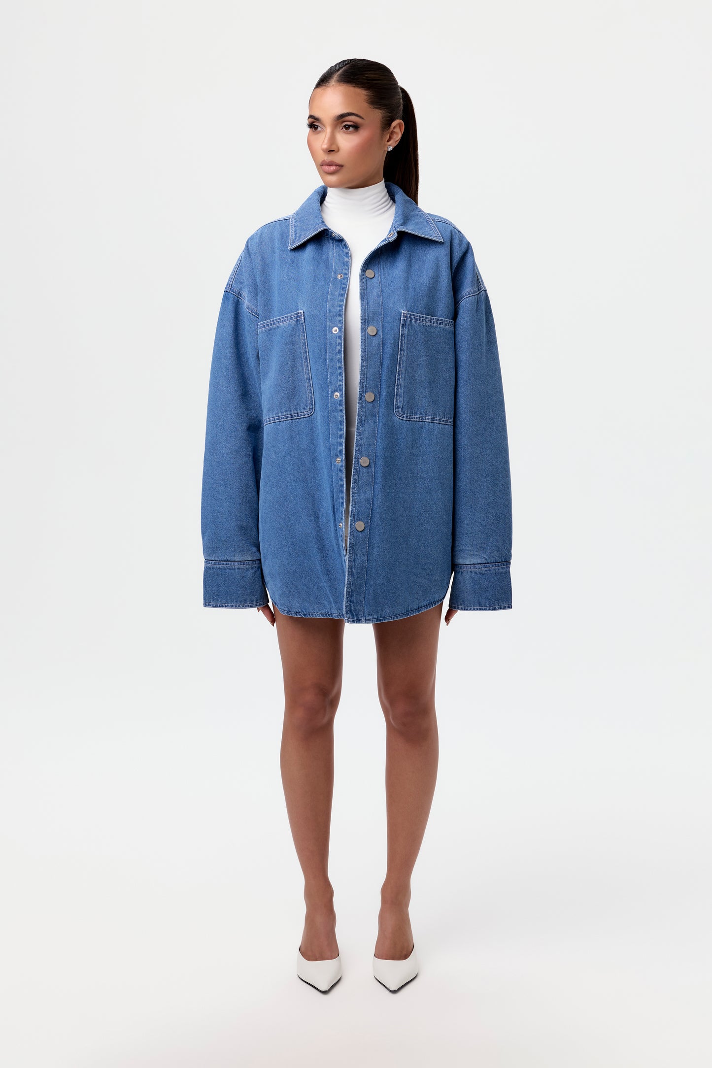 Denim Boyfriend Puffer Jacket