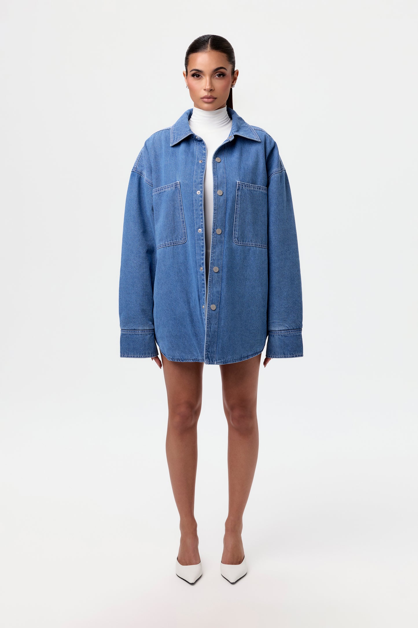 Denim Boyfriend Puffer Jacket