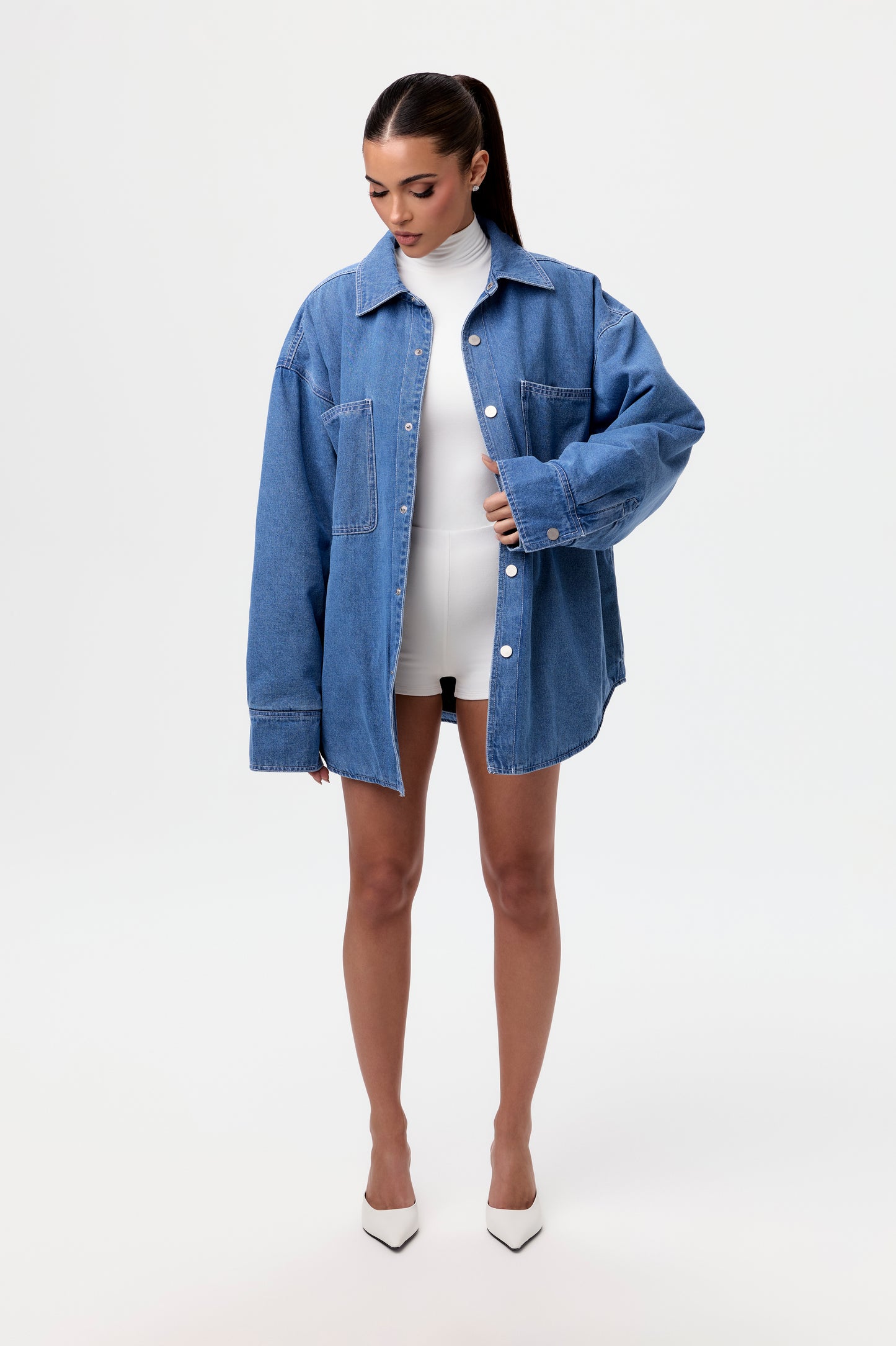 Denim Boyfriend Puffer Jacket