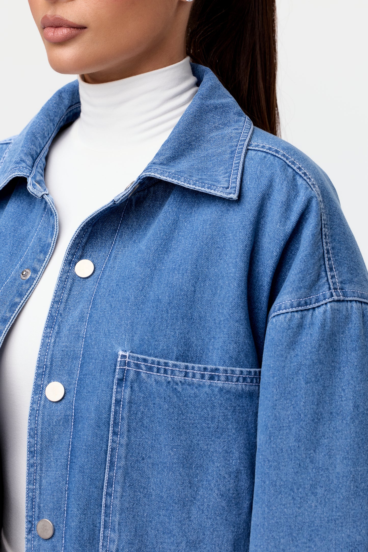 Denim Boyfriend Puffer Jacket