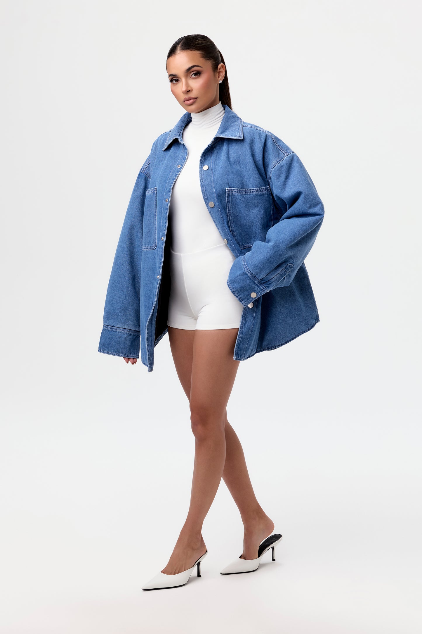 Denim Boyfriend Puffer Jacket