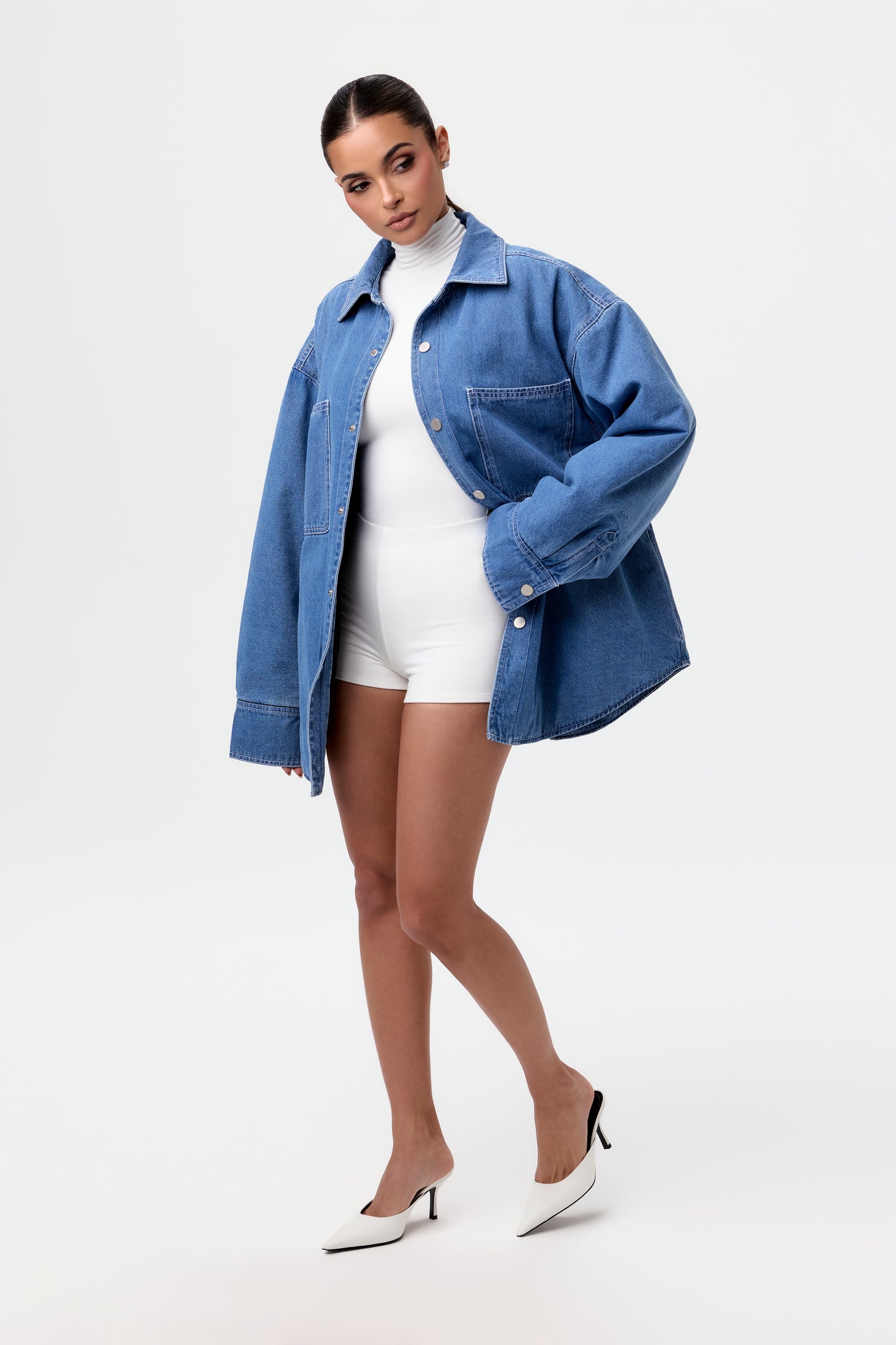 Denim Boyfriend Puffer Jacket