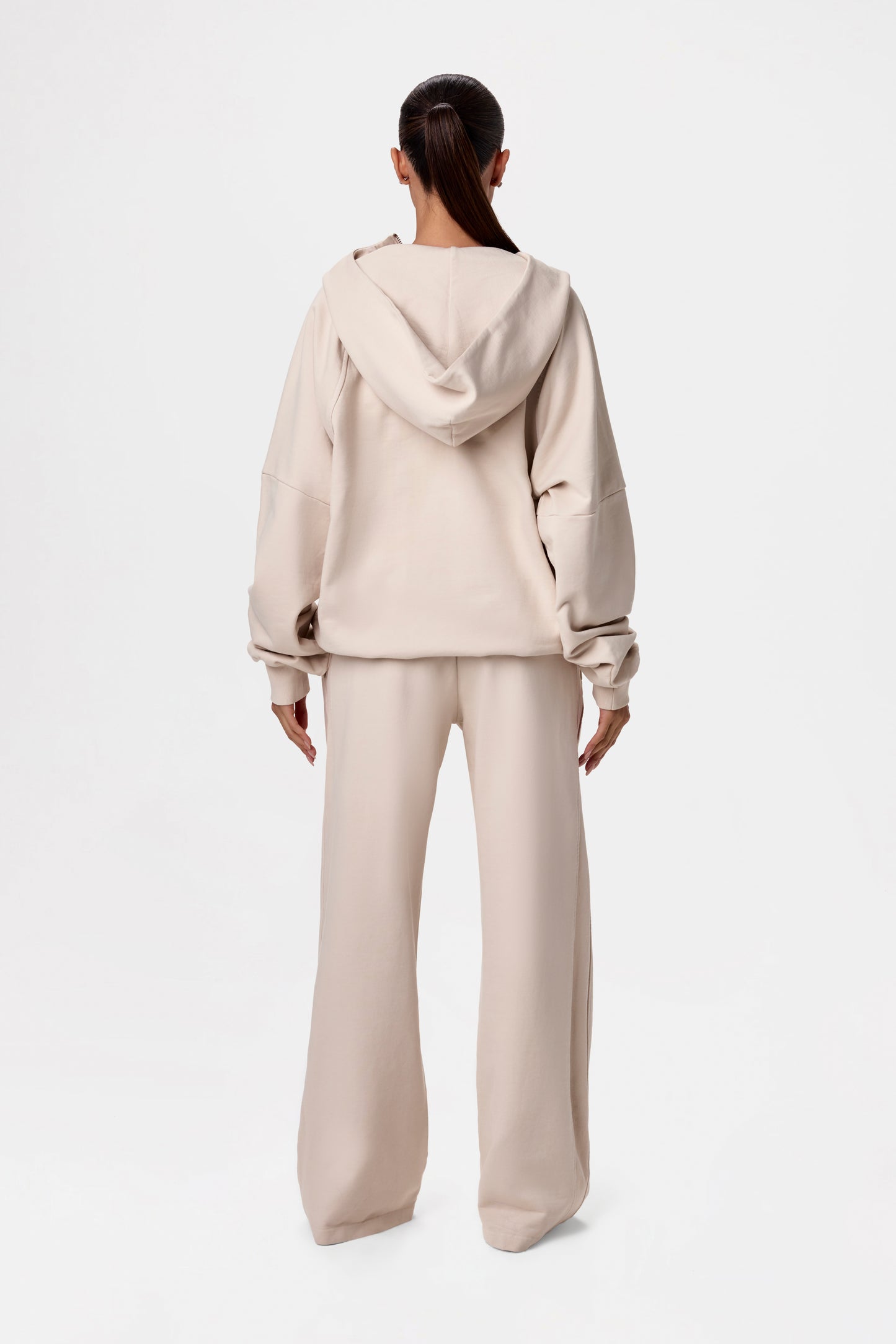 French Cotton-Terry Wide-Leg Sweatpant