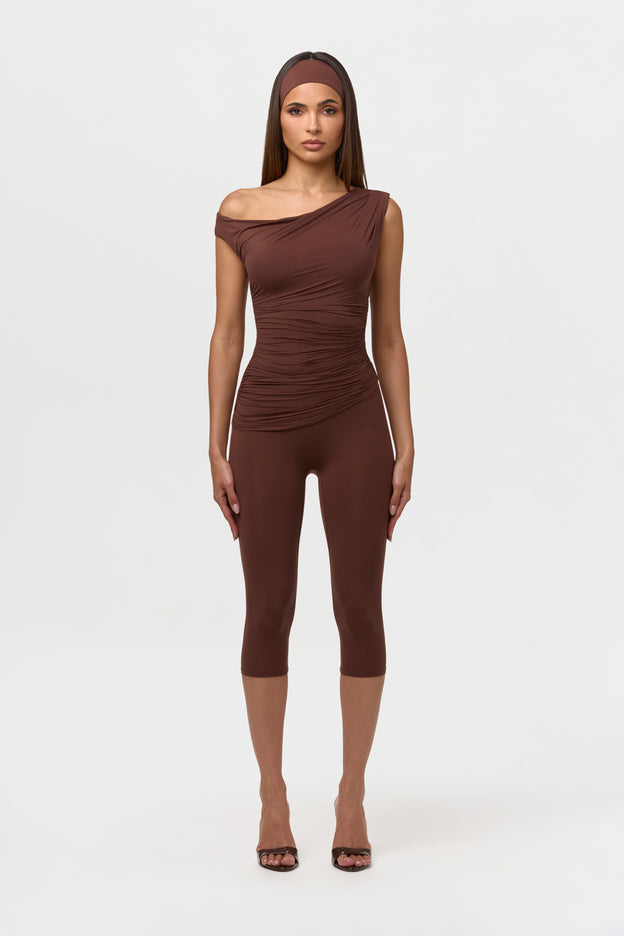 Naked Ruched Off Shoulder Top