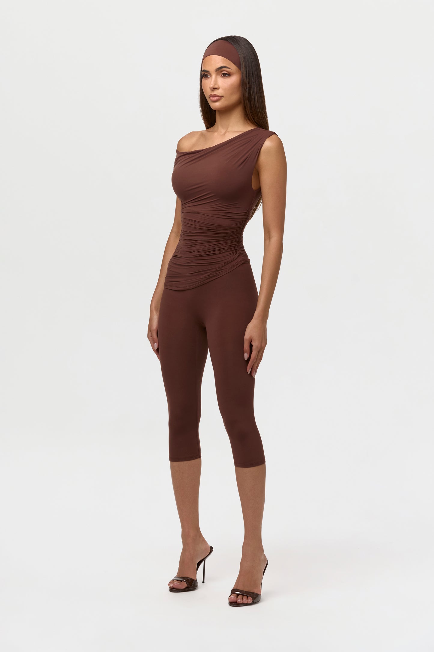 Naked Ruched Off Shoulder Top