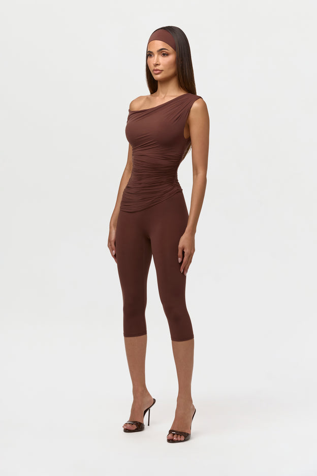 Naked Ruched Off Shoulder Top